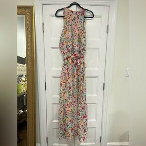 Beautiful multi colored halter maxi dress